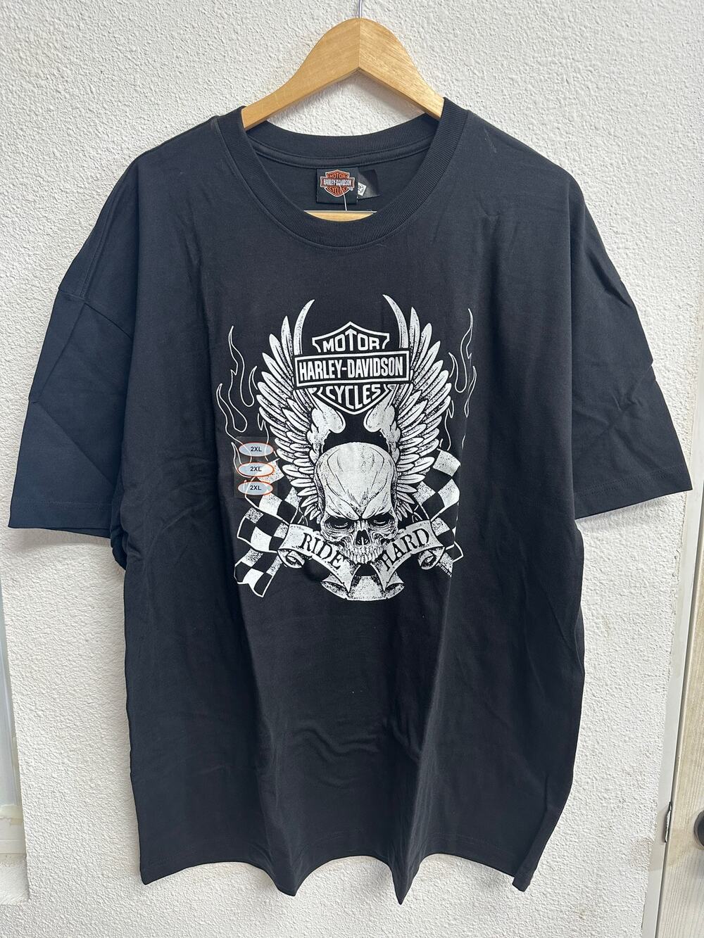 Harley Davidson Ride Hard Black Gold T-Shirt Size 2XL NWT